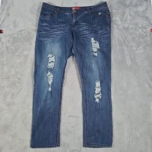 Vintage Apple Bottom Jeans‎ Womens 20 Blue Distressed 90's Streetwear Casual